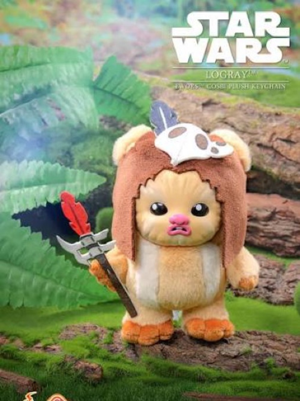 Disney Star Wars Hot Toys Cosbi Ewoks Plush Keychain - Logray